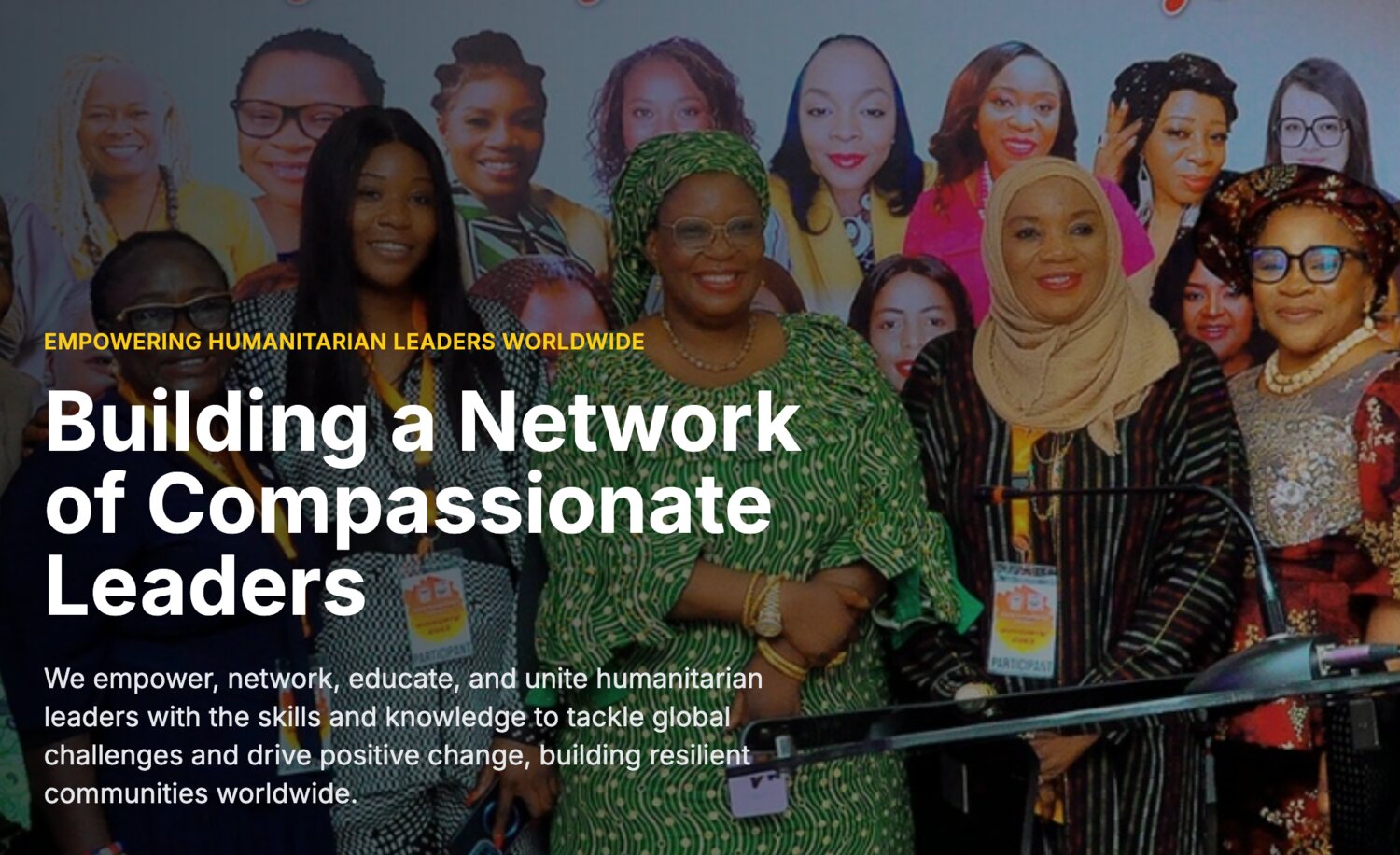 Humanitarian Leaders Network website preview